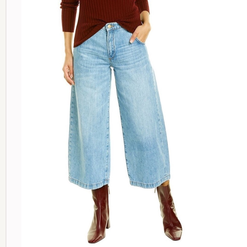 TRIARCHY Gaucho Indigo Wide Leg Denim Jean Size 25 Organic
